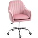 image 1 of HOMCOM Office Chair, Swivel Desk Chair w/ Adjustable Height, Dark Pink | Pink