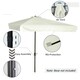 image 4 of Outsunny 2.3m Half Round Parasol Garden Sun Umbrella Metal w/ Crank Off-White
