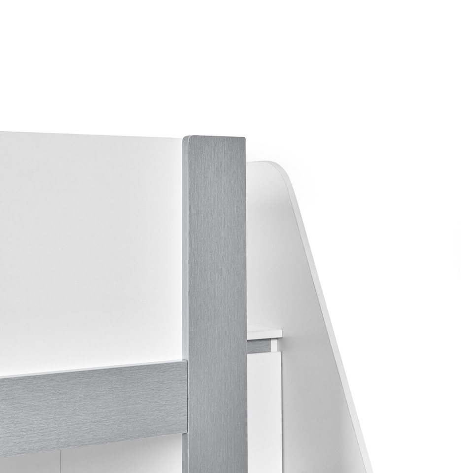 image 1 of Quince Bunk Bed - White and Silver -  Single (90cm)