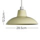 image 6 of ValueLights Civic Metro Cream Ceiling Pendant Shade & Bulb | Cream