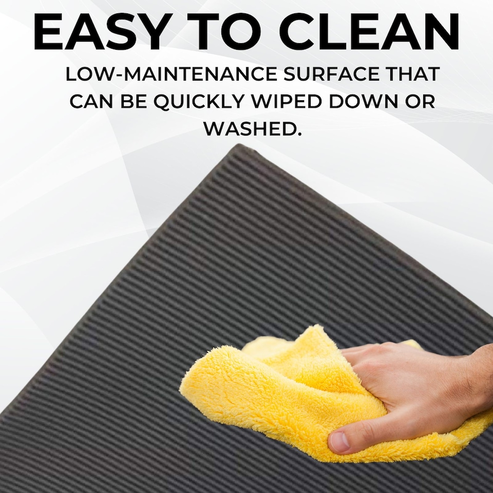image 1 of Rubber Flooring Matting - 1m x 1m x 3mm - Fine Ribbed - Workshop Garage Shed Van Non-Slip