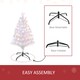 image 6 of HOMCOM 3FT Pre-Lit Artificial Christmas Tree w/ Fibre Optic Xmas -White
