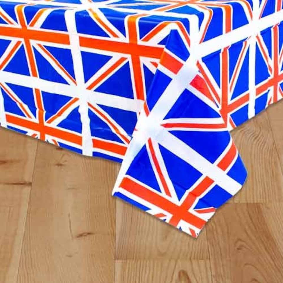 Union Jack Plastic Tablecover 178cm x 132cm