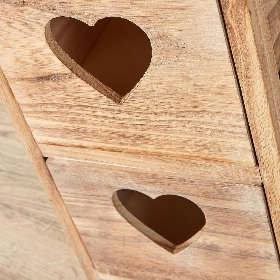 image 1 of 4 Drawer Chest Natural Wooden Bedroom Storage Organiser Bedside Fully Assembled Bronze | 4 Drawers