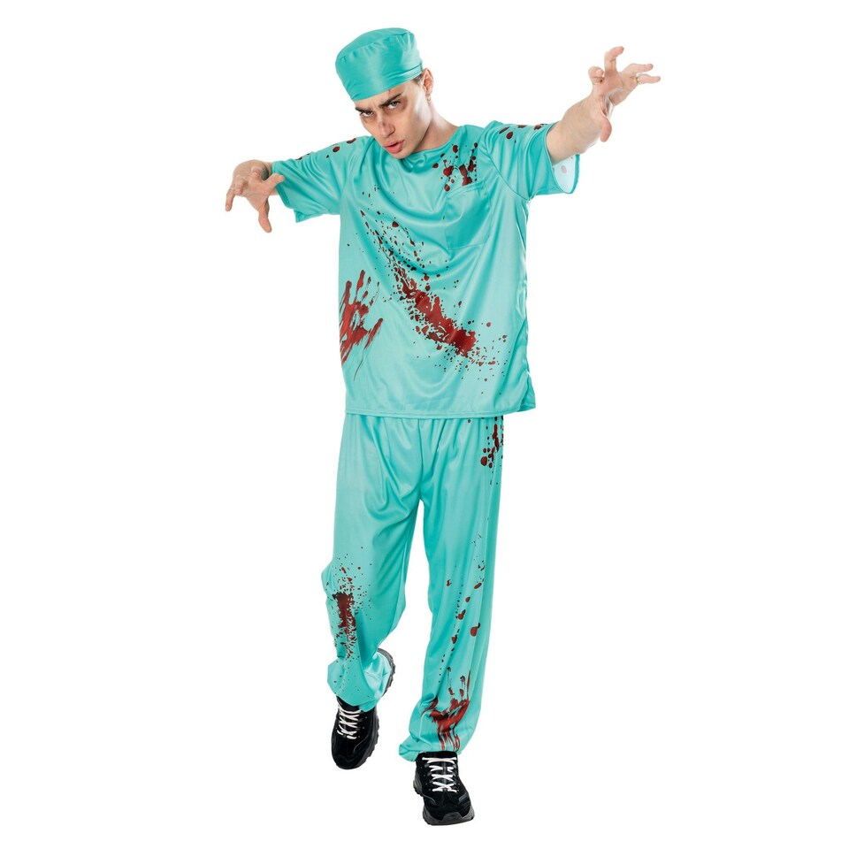 image 1 of Bristol Novelty Mens Bloody Doctor Costume - Blue - M M