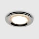 image 1 of ValueLights Modern Fire Rated Polished Chrome GU10 Recessed Ceiling Downlight/Spotlight - Includes 5w LED Bulb 3000K Warm White | Chrome