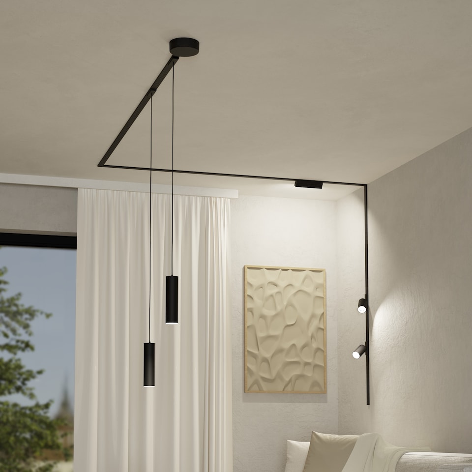 image 1 of EGLO Track Plus Black LED Strip Light WBS