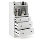 image 9 of COSTWAY 3 Drawer Dresser Utility Storage Organizer Modern Chest of Drawers with Shelves