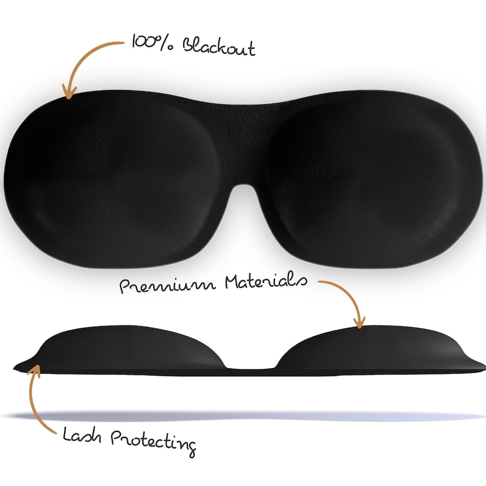 image 1 of SMUG Contoured 3D Blackout Sleep Mask - Black