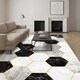 image 1 of Short Pile Rectangular Hexagon Pattern Rug 60x110cm
