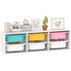 image 2 of AIYAPLAY 2 Tiers Toy Storage Organiser with 6 Plastic Bins, Low Height