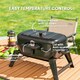 image 5 of Outsunny Folding Charcoal Barbecue Grill, Portable BBQ for Camping, Black