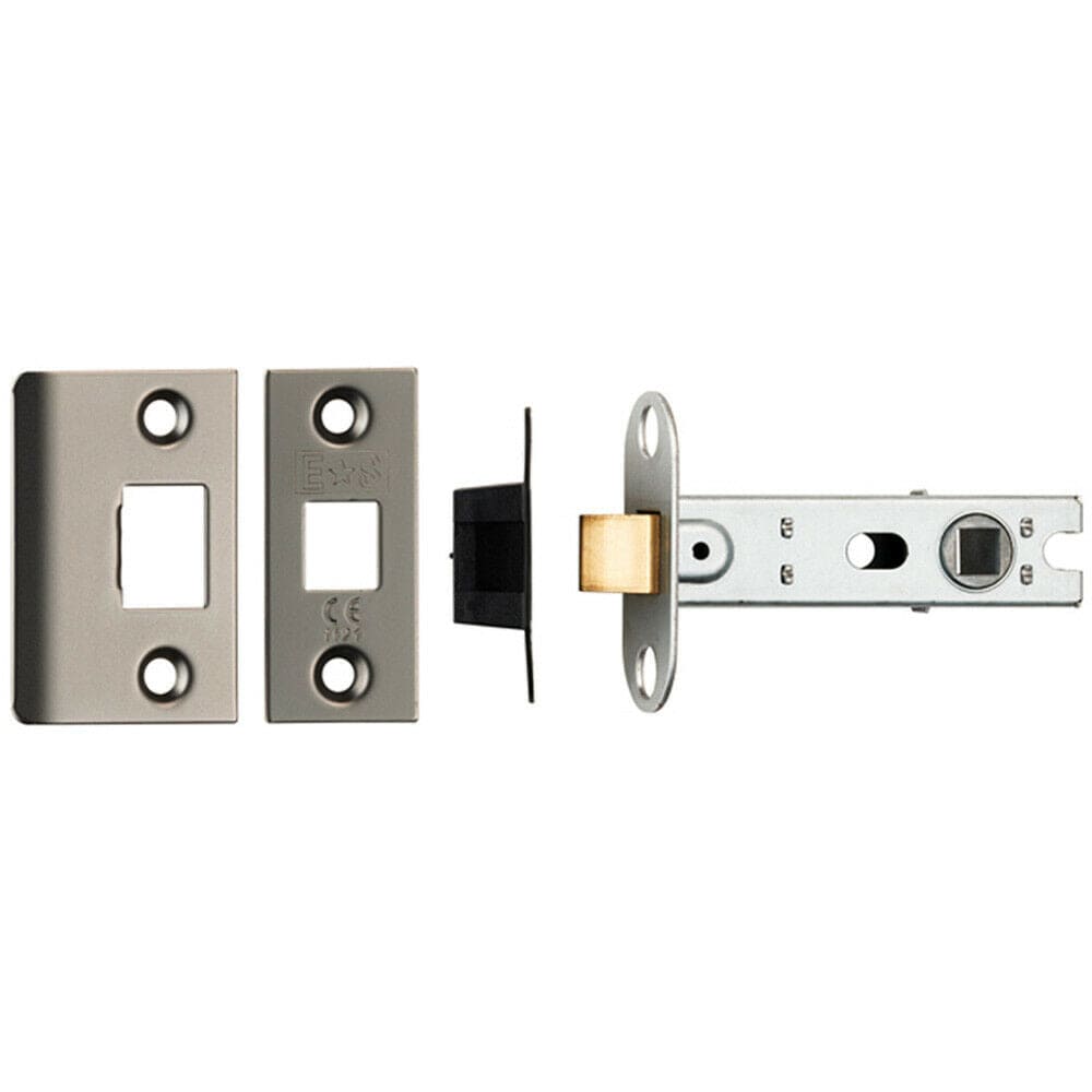 Loops 76mm Tubular Mortice Door Latch Bolt Through Square Forends Matt Bronze