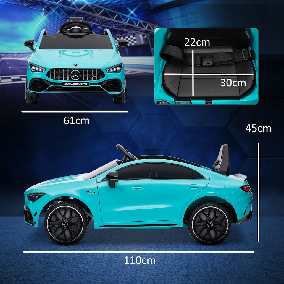 image 1 of AIYAPLAY Mercedes-Benz AMG CLA 45 Licensed 12V Ride on Car - Light Blue