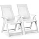 image 1 of 5-Position Foldable Lounge Chair | White | White & Set of 2 | Not provided | 2