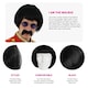 image 2 of Pack of 24 60s Sergeant Wig Black | One Size