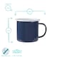 image 3 of Argon Tableware Coloured Enamel Mugs - 375ml - Navy - Pack of 6 Blue