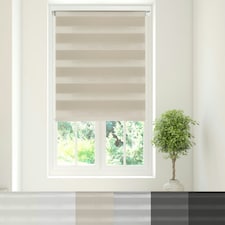 Day/Night Roller Blind 180cm x 210cm Brown | Taupe