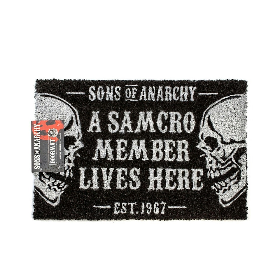image 1 of Sons Of Anarchy Door Mat - Black/White - One Size