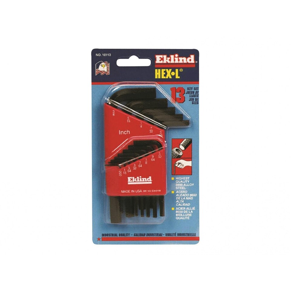 Eklind Rek10113 Imperial Short Handle Hex L-key Set, 13 Piece - Multi Colour - One Size