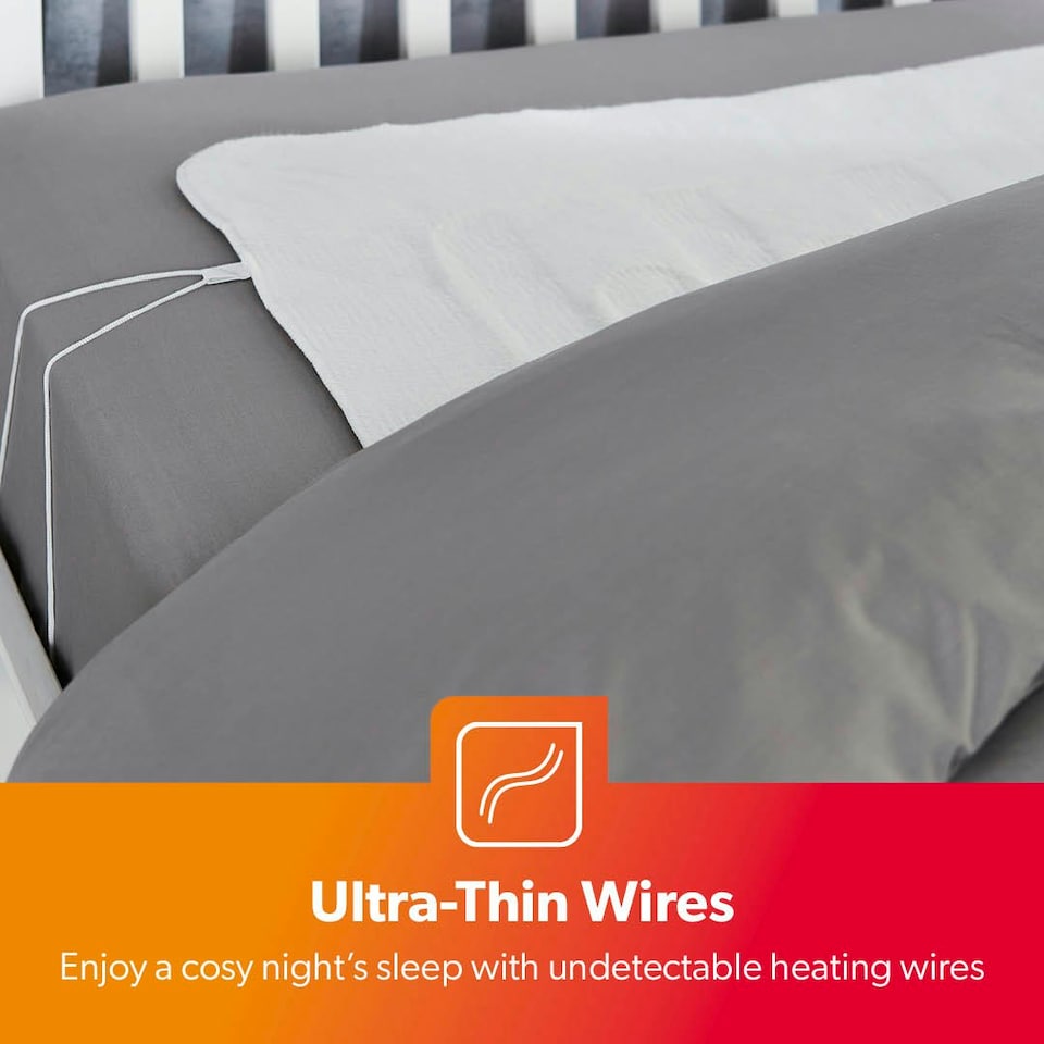 image 1 of GEEPAS Electric Heated Under Blanket 137x165 cm | White White