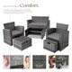 image 3 of Garden Furniture Set Modena- sofa with storage, armchairs, stools, coffee table | Grey | grey | 129 x 68,50 x 75 cm | 1