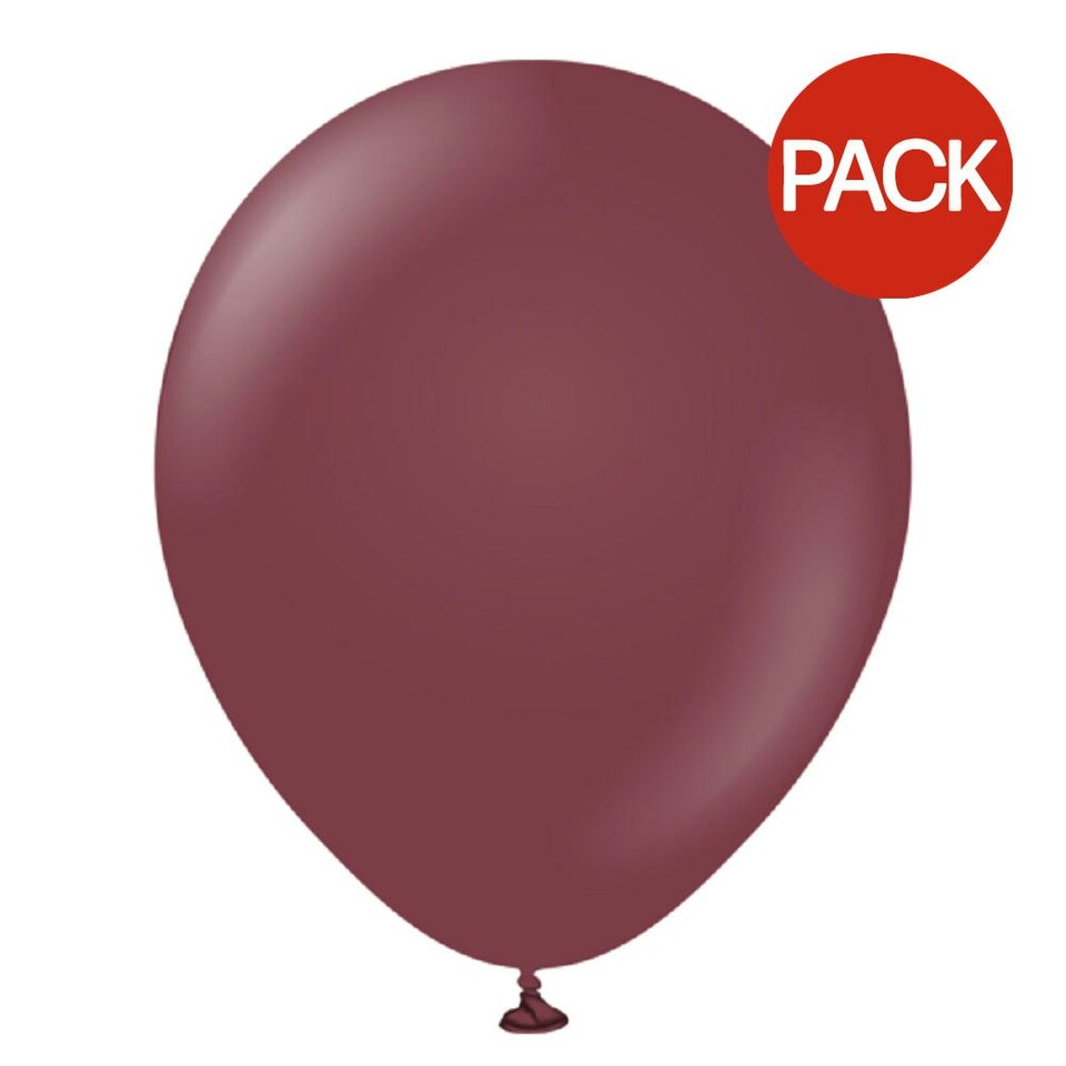 Kalisan Latex Balloons (Pack Of 100) - Burgundy - One Size
