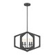 image 1 of Quoizel Vanguard Wire Frame Pendant Ceiling Light Old Black