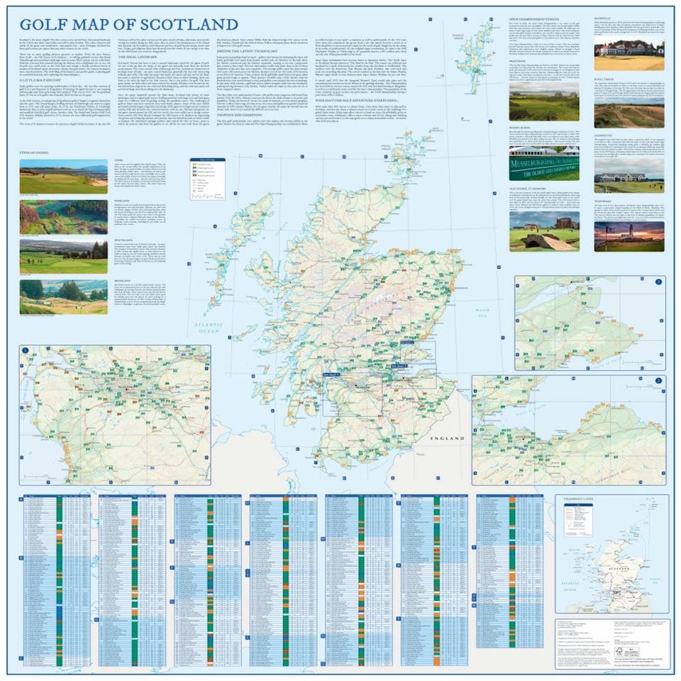 image 1 of Collins Golf Map Of Scotland Book
