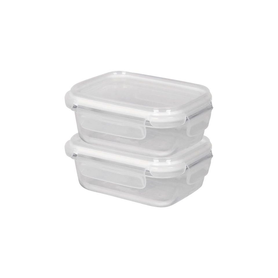 image 1 of Harbour Housewares Glass Food Storage Containers with Lids - 370ml - Pack of 2