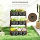 image 4 of Outsunny 3 Tier Raised Garden Bed Wooden Elevated Planter Box Kit, Tan 