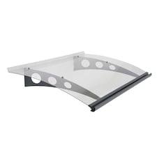 Patio Cover Garamond Door Awning Canopy 1350 Clear - Polycarbonate - L135 x W90.5 x H18.5 cm - Grey | Grey