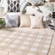 image 4 of D & D Gingham Outdoor Rug Natural