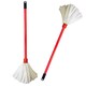 image 3 of 2 x Flock Strip Mop & Handle Highly Absorbent Perfect For Home & Office Use To Clean Hard Floors