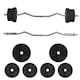 image 1 of SPORTNOW 25kg Adjustable Barbell Weights Set for Home Gym Strength Training | Black | Black