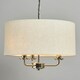 image 3 of BHS Henry 3 Light Ceiling Pendant with Grey Shade, Nickel