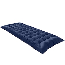 Outsunny Sleeping Mat, Foldable Camping Pad with Elastic Straps Dark Blue | Blue | Dark blue | 200 x 80 x 8 cm