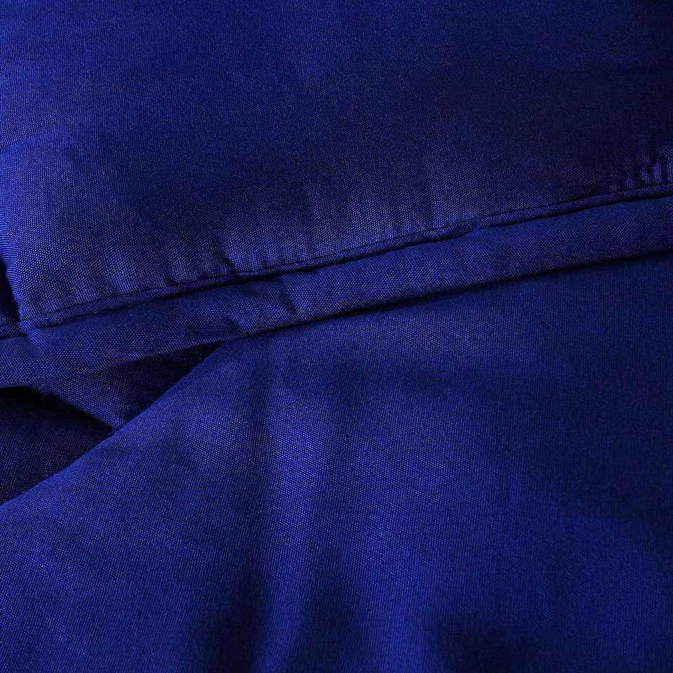 image 1 of OHS Quilted Embossed Patterned Soft Plump Coverless 7.5 Tog Washable Duvet Cover and Pillowcase Bedding Set | Blue | Blue Football | Double