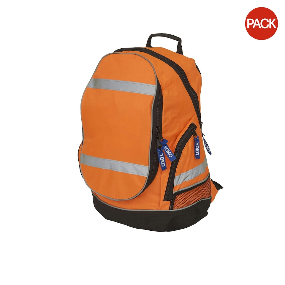 Yoko High Visibility London Rucksack/Backpack (Pack of 2) - Orange - One Size