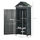 image 5 of Outsunny Wooden Garden Shed Outdoor Shelves Tool Storage Cabinet Grey