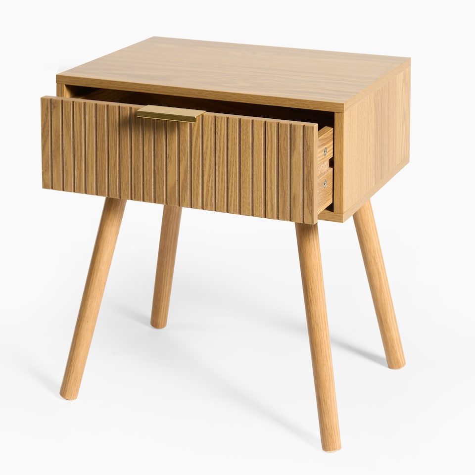 image 1 of OHS Venice Bedside Table 1 Drawer Cabinet Nightstand Storage Unit