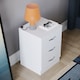 image 5 of Vida Designs Riano 3 Drawer Bedside Chest Cabinet Table Nightstand, White
