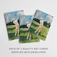 image 3 of Golf Course Golfer Greeting Card Watercolour Sport Any Occasion Set of 3 Blank