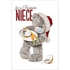 Me To You Tatty Teddy 3D Holographic Card - Fantastic Niece Christmas Card