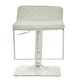 image 2 of Interiors by Premier Baina White And Chrome Bar Stool With Square Base