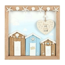 Something Different Ocean Air Salty Hair MDF Beach Hut Plaque - Multicoloured - One Size