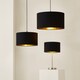 image 7 of ValueLights Reni Black Ceiling Pendant Shade Black And Gold Inner | Black