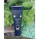 image 2 of Son Plastic Spike Memorial Graveside Flower Vase With Butterfly Decoration