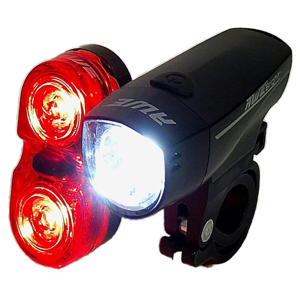 image 1 of AWE AWEBright 140 Lms Bike Front/Rear Bike LED Battery Light Set 111hrs Run Time*