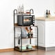 image 2 of HOMCOM 4-Tier Baker's Rack with Storage, Microwave Stand with 4 Hooks